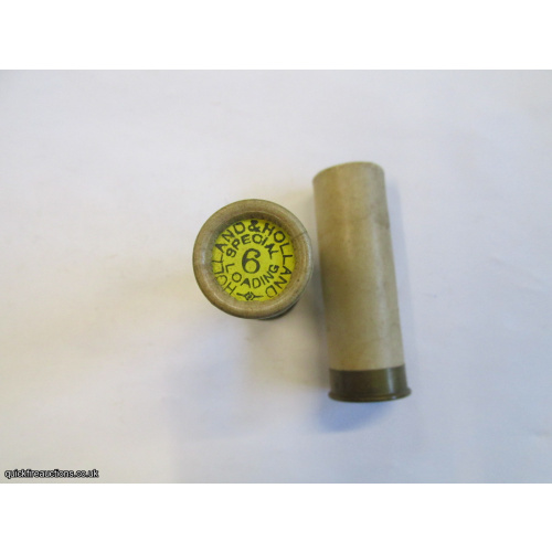 12G R.T.O. TC=HOLLAND & HOLLAND SPECIAL LOADING PLAIN CREAM TUBE CARTRIDGE  [INERT]