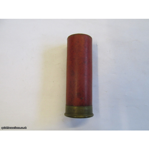 12G R.T.O. TC= A HILL & SON HORNCASTLE PLAIN REDISH TUBE CARTRIDGE  [INERT]