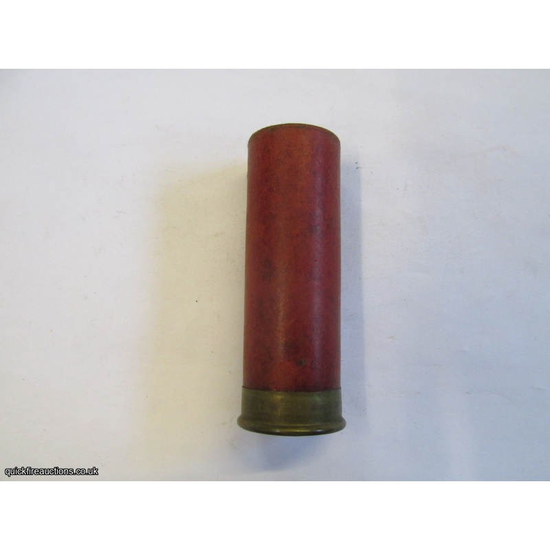 12G R.T.O. TC= A HILL & SON HORNCASTLE PLAIN REDISH TUBE CARTRIDGE  [INERT]