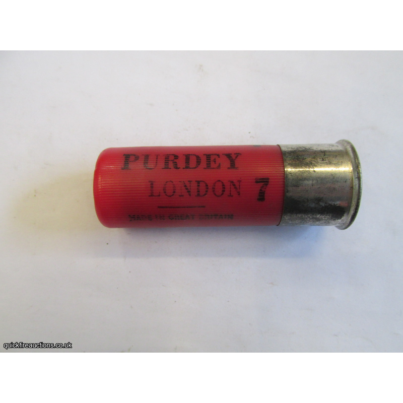 12G PURDEY LONDON CARTRIDGE [INERT]