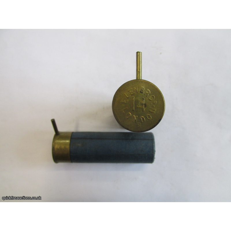 14G R.T.O. PIN-FIRE ELEY BROS LONDON RAISED PRINT CARTRIDGE  [INERT]
