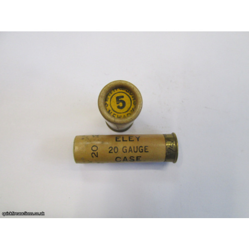 20G R.T.O. TC= SMITH & SON NEWARK ELEY 20 GAUGE CASE CARTRIDGE  [INERT]