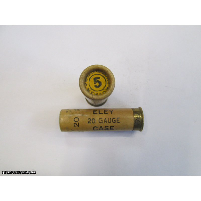 20G R.T.O. TC= SMITH & SON NEWARK ELEY 20 GAUGE CASE CARTRIDGE  [INERT]