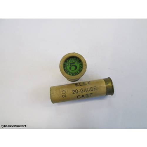 20G R.T.O. TC= AKRILLS BEVERLEY ELEY 20 GAUGE CASE CARTRIDGE  [INERT]