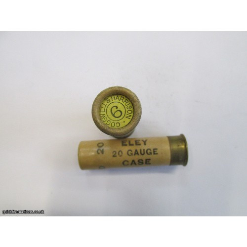 20G R.T.O. TC= COGSWELL & HARRISON ELEY 20 GAUGE CASE CARTRIDGE  [INERT]