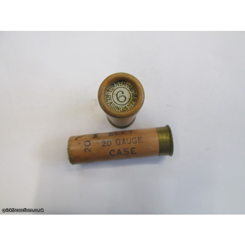 20G R.T.O. TC=TURNER READING NEWBURY ELEY 20 GAUGE CASE CARTRIDGE  [INERT]
