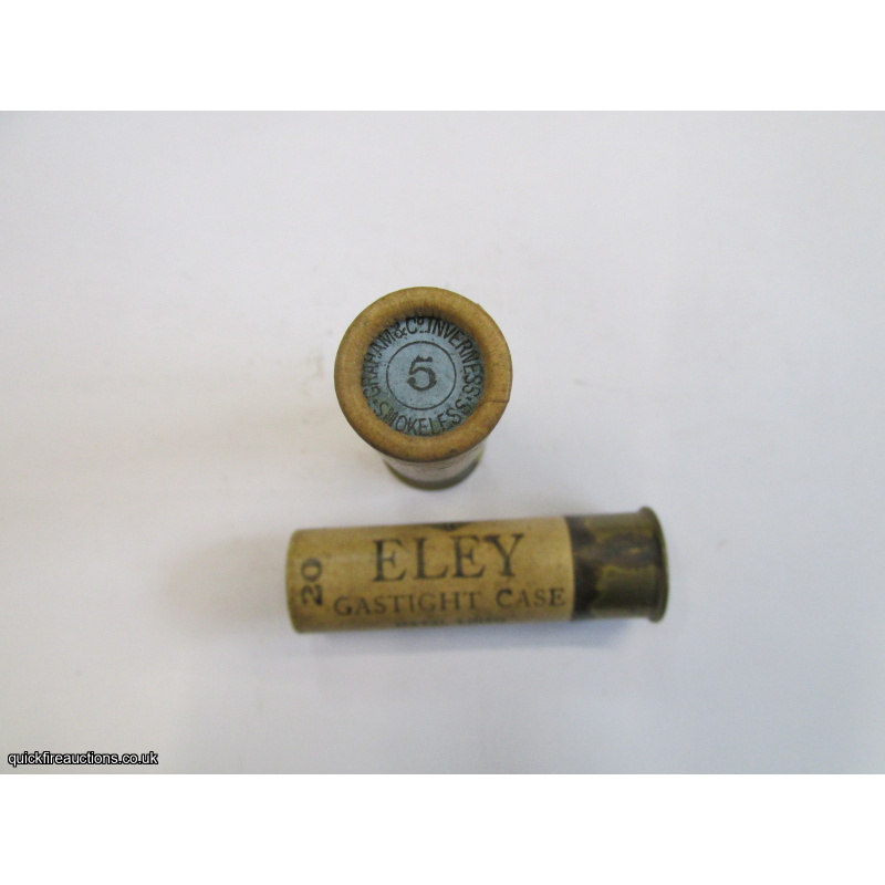 20G R.T.O. TC=GRAHAM INVERNESS ELEY GASTIGHT CASE NOBEL CARTRIDGE  [INERT]