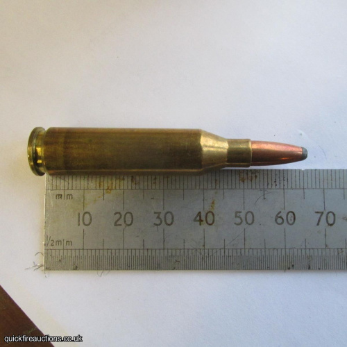 1 X .243 NORMA COPPER LEAD TIP BULLET INERT