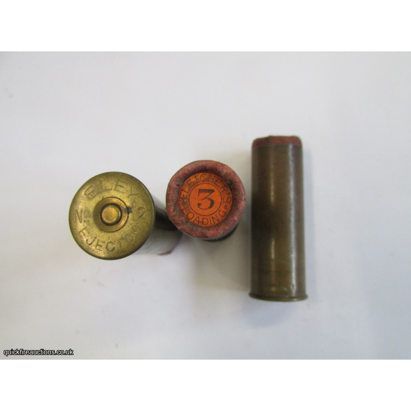 12G R.T.O. FLETCHERS LOADING ELEY EJECTOR BRASS CARTRIDGE  [INERT]