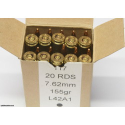 L42A1 7.62mm NATO BLACK SPOT Inert Rounds Sniper L129A1