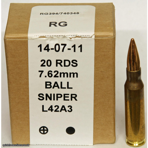 L42A3 7.62mm NATO Rounds AIAW Accuracy International Sniper L129A1