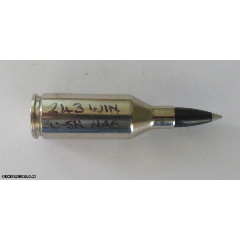 ONE INERT  243 WINCHESTER SUPER SHORT MAGNUM