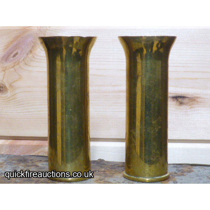 Pair of British 1in Aiming Rifle Case/Vases