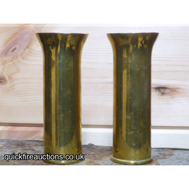 Pair of British 1in Aiming Rifle Case/Vases