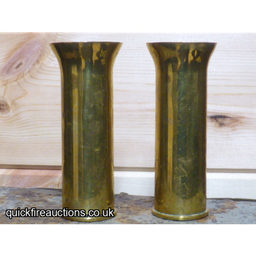 Pair of British 1in Aiming Rifle Case/Vases