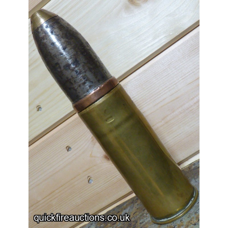 WW1 German 3.7cm Sockelflak HE Round