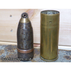 WW1 German 3.7cm Sockelflak HE Round