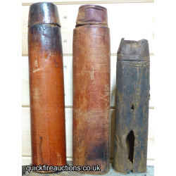 Rare WWII German HE Projectile Cardboard Charge Containers x3
