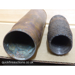 Soviet-Bloc 37mm N-37 HE projectile and case