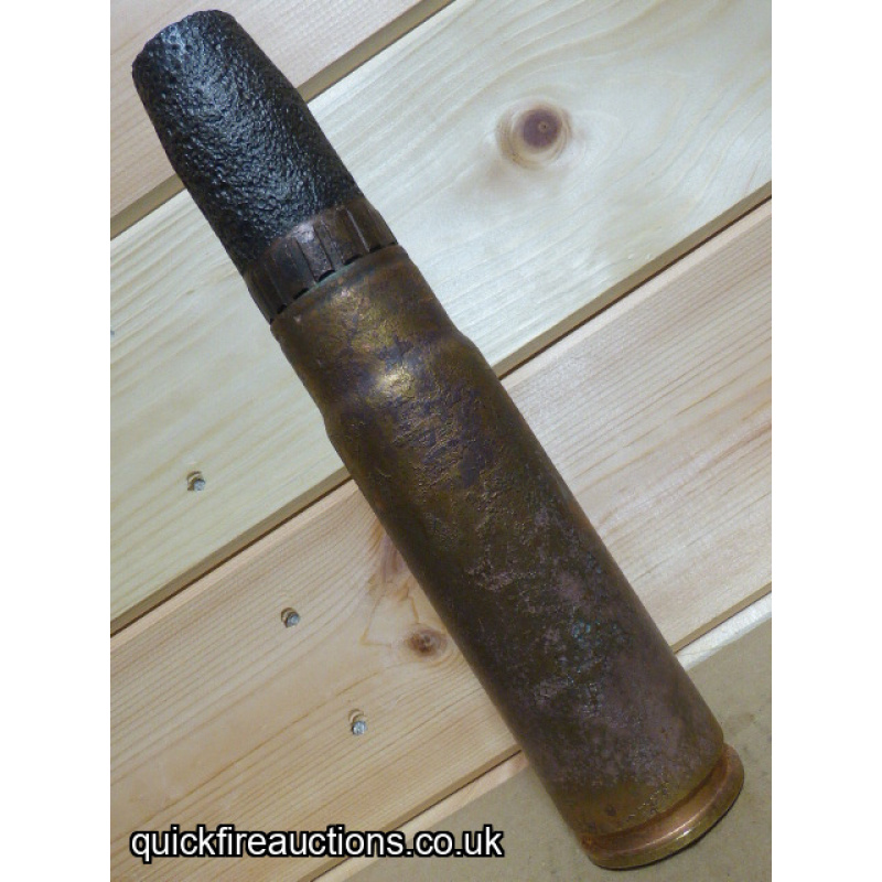 Soviet-Bloc 37mm N-37 HE projectile and case