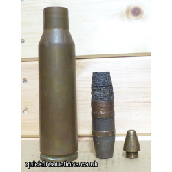 WW2 French 25mm Hotchkiss AA Gun HE Round