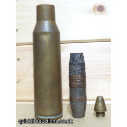 WW2 French 25mm Hotchkiss AA Gun HE Round