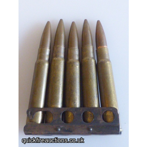 Five .303in Ball Rounds in Charger 