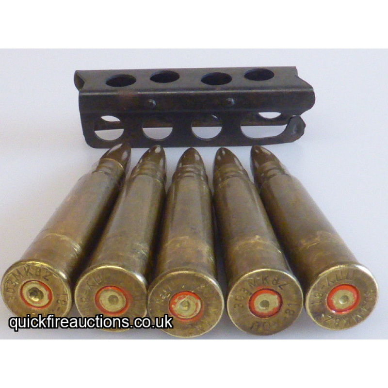 Five .303in Ball Rounds in Charger 