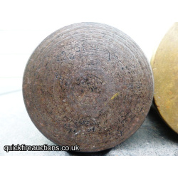 Fired WW1 German 7.7cm Field Gun Shrapnel Projectile and Case.
