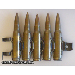 5x 7.62mm NATO Ball Rounds in Link