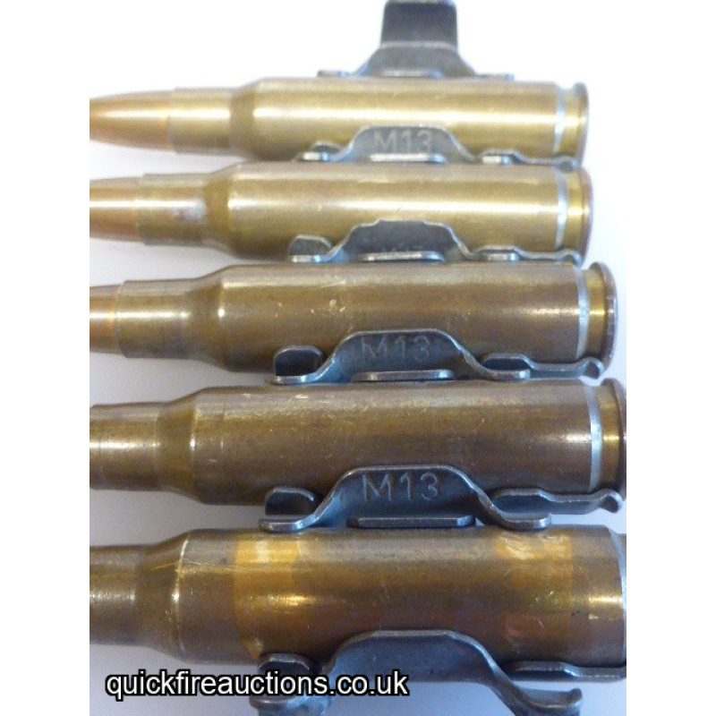 5x 7.62mm NATO Ball Rounds in Link