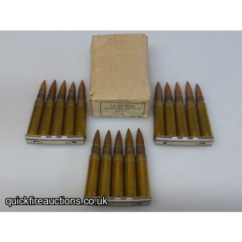 Box: 15 Rounds Yugo 7.92 Universal Ball in Stripper Clips