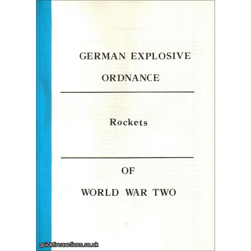 Bound Reprint - 'German Explosive Ordnance of World War Two – Rockets, OP 1666'