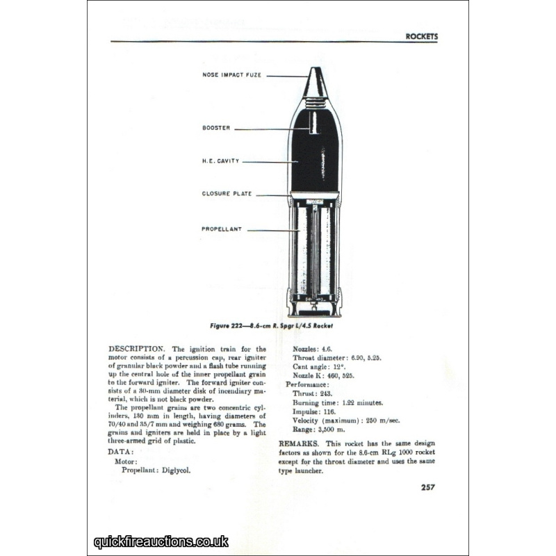 Bound Reprint - 'German Explosive Ordnance of World War Two – Rockets, OP 1666'