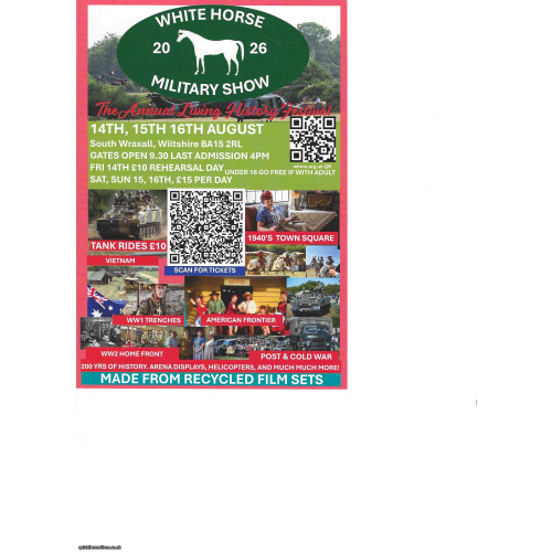 White Horse Military Show Wiltshire 14th to 16th August 2026