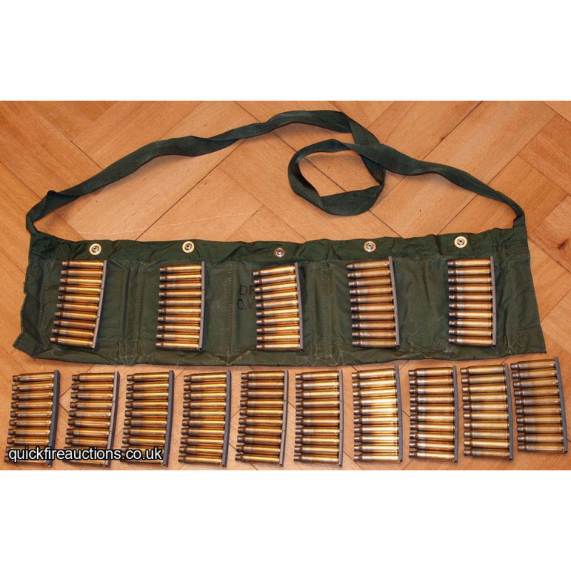 5.56mm NATO bandoleer with SA80 stripper clips