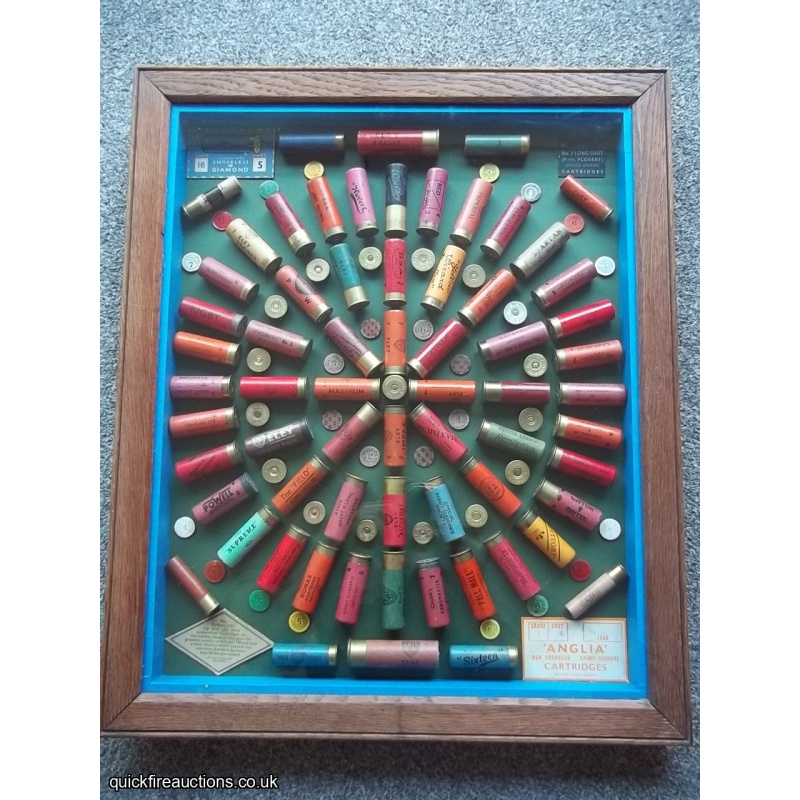 Paper cased shotgun cartridge display